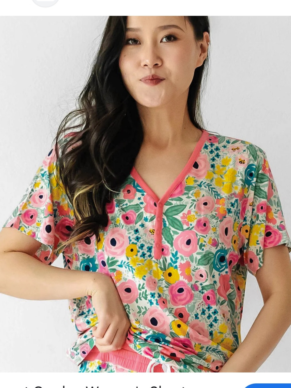 Womens Little Sleepies Secret Garden Floral Pajama Set